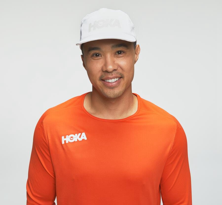 Hoka One One Tops Mens Orange - Performance 3/4 Sleeve - 17249HKNA